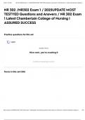 NR 302 /NR302 Exam 1 / 2025UPDATE MOST TESTYED Questions and Answers / NR 302 Exam 1 Latest Chamberlain College of Nursing | ASSURED SUCCESS