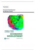 Test Bank - Economic Development 13th Edition By Michael Todaro |All Chapters 1-15 Covered| Complete Guide A+