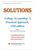 Solutions for College Accounting, A Practical Approach, 15th Edition by Slater (All Chapters included)