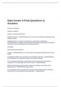 Data Center II Final Questions & Answers