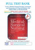 Test Bank for Lewis's Medical-Surgical Nursing 11th Edition by Mariann M. Harding, Jeffrey Kwong, Dottie Roberts, Debra Hagler & Courtney Reinisch 9780323551496 Chapter 1-68 | Complete Guide A+