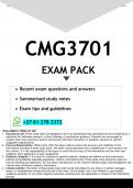 CMG3701 EXAM PACK 2025 - DISTINCTION GUARANTEED