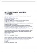 HPE QUESTIONS & ANSWERS CORRECT!!