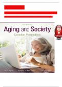 TEST BANK For Aging and Society: Canadian Perspectives 8th Edition by Mark Novak, Herbert C. Northcott, Verified Chapters 1 - 20, Complete Newest Version