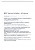 BSS Training Questions & Answers