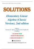 Solutions for Elementary Linear Algebra (Classic Version), 2nd edition by Lawrence E. Spence , Chapters 1-7