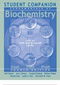 Biochemistry 4th Edition by Donald Voet - Test Bank 100% COMPLETE QUESTIONS AND ANSWERS, study guide