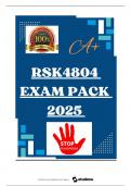 RSK4804  EXAM PACK   2025 