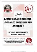 LJU4804 EXAM PACK 2025  {DETAILED QUESTIONS AND ANSWERS }