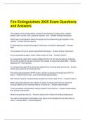 Fire Extinguishers 2025 Exam Questions and Answers 