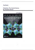 Test Bank - Chemistry: The Central Science, 14th Edition By Theodore Brown, |All  Chapters 1-24 Covered| Complete Guide A+