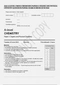 AQA A LEVEL (7405/2) CHEMISTRY PAPER 2: ORGANIC AND PHYSICAL CHEMISTRY QUESTION PAPER+ MARK SCHEME JUNE 2024