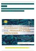 TEST BANK For Edmunds' Pharmacology for the Primary Care Provider, 5th Edition by Constance Visovsky, Verified Chapters 1 - 73, Complete Newest Version