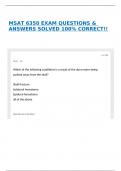 MSAT 6350 EXAM QUESTIONS & ANSWERS SOLVED 100% CORRECT!!