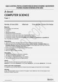 AQA A LEVEL (7517/1) COMPUTER SCIENCE PAPER 1 QUESTION PAPER+ MARK SCHEME JUNE 2024