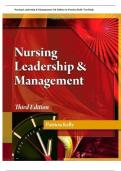 Nursing Leadership & Management 3rd Edition by Patricia Kelly Test Bank