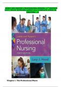 LEDDY & PEPPER’S PROFESSIONAL NURSING 10th EDITION HOOD FULL TEST BANK