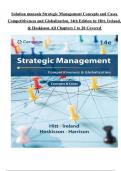 Solution manuals Strategic Management Concepts and Cases Competitiveness and Globalization 14th Edition By Michael Hitt, Duane Ireland, Robert Hoskisson, Jeffrey Harrison