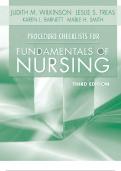 Test Bank For Davis Advantage for Wilkinson's Fundamentals of Nursing (2 Volume Set): Theory, Concepts, and Applications, 5th Edition by Leslie S. Treas , Karen L. Barnett, Mable H. Smith All Chapters 1-20