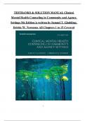 Solution Manual and Test Bank for Clinical Mental Health Counseling in Community and Agency Settings 5th Edition by Samuel T. Gladding All Chapters Covered ,Latest Edition,