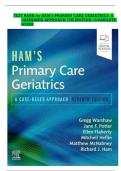 TEST BANK for HAM'S PRIMARY CARE GERIATRICS- A CASE-BASED APPROACH 7TH EDITION /COMPLETE GUIDE