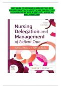 Test Bank for Nursing Delegation and Management of Patient Care 3rd Edition by Kathleen Motacki, All Chapters Covered, A+ guide.