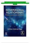 TEST BANK For Interpersonal Relationships Professional Communication Skills for Nurses 9th Edition by Elizabeth Arnold, Kathleen Boggs