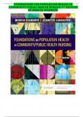 TEST BANK FOR Foundations for Population Health in Community/Public Health Nursing 6th Edition by Marcia Stanhope & Jeanette Lancaster , ISBN: 9780323776882 Chapters 1-32 |All Chapters Verified| Guide A+