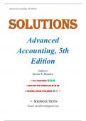 Solutions For Advanced Accounting, 5th Edition Hamlen (All Chapters included)