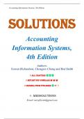 Solutions for Accounting Information Systems, 4th Edition by Vernon Richardson