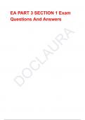 EA PART 3 SECTION 1 Exam Questions And Answers