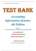 Test Bank for Accounting Information Systems, 4th Edition by Vernon Richardson