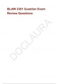 BLAW 2361 Guzelian Exam Review Questions