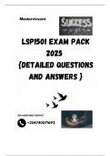 LSP1501 EXAM PACK 2025  {DETAILED QUESTIONS AND ANSWERS }