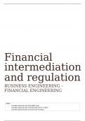 Summary Financial intermediation and regulation 