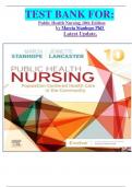 TEST BANK FOR: Public Health Nursing 10th Edition by Marcia Stanhope PhD  Latest Update. 