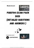 PUB3704 EXAM PACK 2025  {DETAILED QUESTIONS AND ANSWERS }