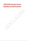 CDR DTR Practice Exam Questions And Answers