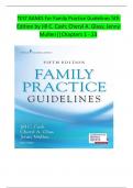 TEST BANKS For Family Practice Guidelines 5th Edition by Jill C. Cash; Cheryl A. Glass; ‎Jenny Mullen||Chapters 1 - 23   