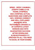  NR603 - WEEK 3 IHUMAN ( JOSEPH CAMELLA 66 YEARS, DYSPNEA) 2024 (VERIFIED) ACTUAL QUESTIONS AND COMPLETE 100% VERIFIED CORRECT AND WELL EXPLAINED ANSWERS WITH RATIONALES GRADED A+ BY EXPERTS LATEST VERSION 2024 WITH GUARANTEED SUCCESS AFTER DOWNLOAD ALREA