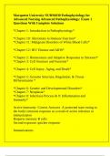 Marquette University NURS6030 Pathophysiology for Advanced Nursing Advanced Pathophysiology: Exam 1 Questions With Complete Solutions