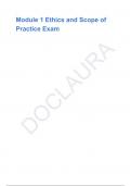 Module 1 Ethics and Scope of Practice Exam