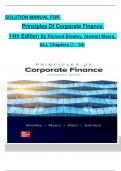 SOLUTION MANUAL FOR Principles Of Corporate Finance 14th Edition By Richard Brealey, Stewart Myers, ALL Chapters (1 - 34