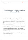 Civil Engineering- Chapter 9 Questions & Answers 2025