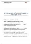 Civil Engineering Tech Quiz Questions & Answers 2025