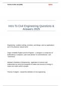 Intro To Civil Engineering Questions & Answers 2025