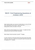 RECF- Civil Engineering Questions & Answers 2025