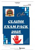 CLA1501  EXAM PACK  2025 