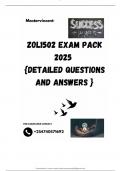 ZOL1502 EXAM PACK 2025  {DETAILED QUESTIONS AND ANSWERS }