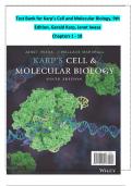 KARP’S CELL AND MOLECULAR BIOLOGY, 9TH EDITION TEST BANK Test Bank For Karp’s Cell and Molecular Biology, 9th Edition By Gerald Karp, Janet Iwasa, Wallace Marshall ISBN: 9781119598169 ISBN: 9781119598244